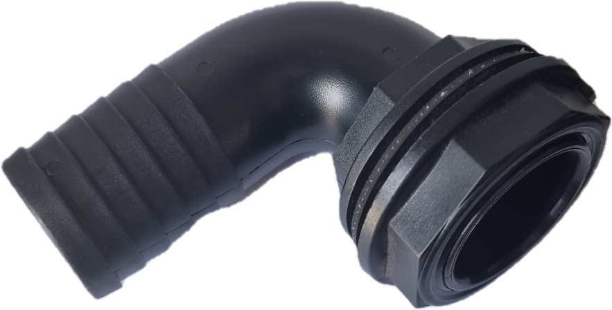 Elbow fitting 1 1/2"x40mm counter nut & seal 74240