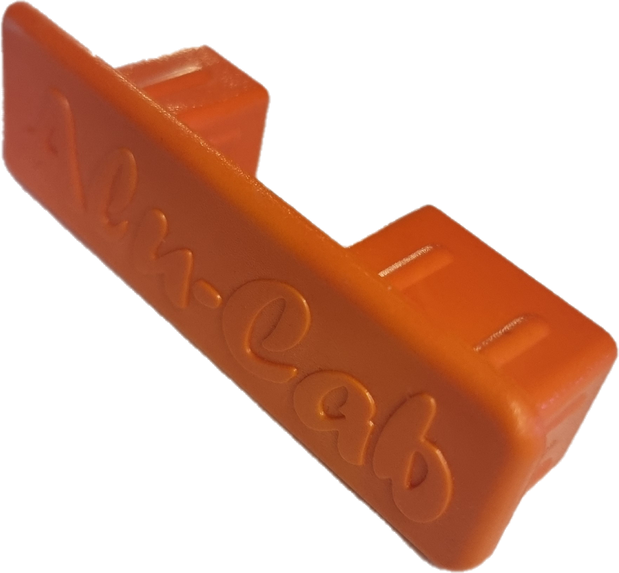 Alu-cab Orange Load Bar End Caps Right