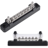 Busbar 6 way black flush mount