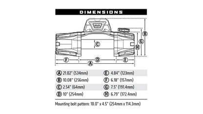 WARN Winch VR EVO 10 000LB (4500 KG) Steel cable