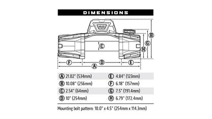 WARN Winch VR EVO 12 000LB (5400Kg) Synthetic Rope