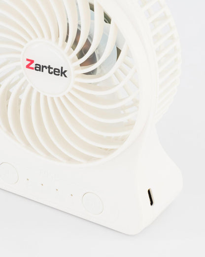 Mini Fan Rechargeable White