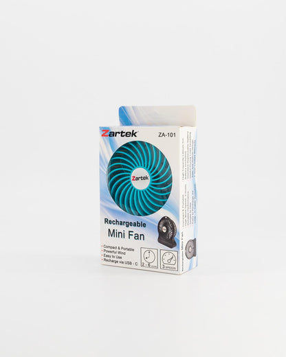 Mini Fan Rechargeable Blue