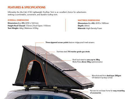 Alu-cab LT-50 Lightweight tent - Black