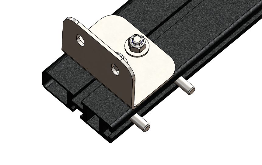 Side rail for brackets