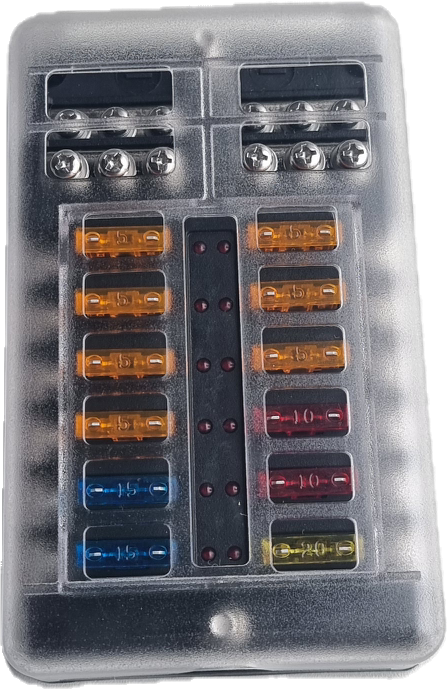 12 Fuse Box Incl. Assorted Fuses