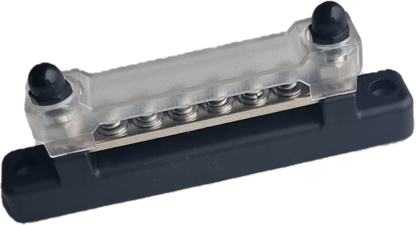 Busbar 6 way black flush mount