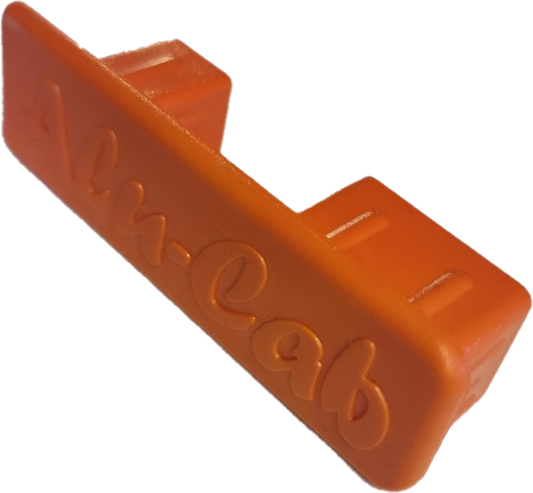 Alu-cab Orange Load Bar End Caps Right