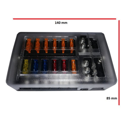 12 Fuse Box Incl. Assorted Fuses